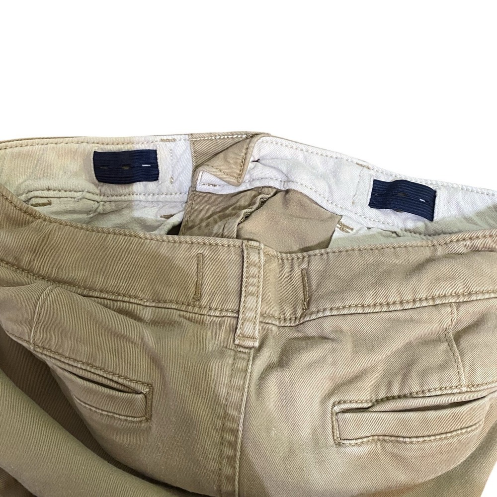 Abercrombie Kids Chino Pants Boys 11/12 Khaki Regular Adjustable Waist Uniform - Picture 4 of 6